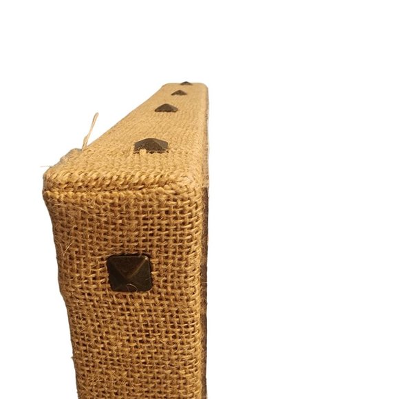 Have Yourself A Merry Little Christmas Burlap Wood Rustic Tabletop Sign 12" X 16 - Picture 10 of 12